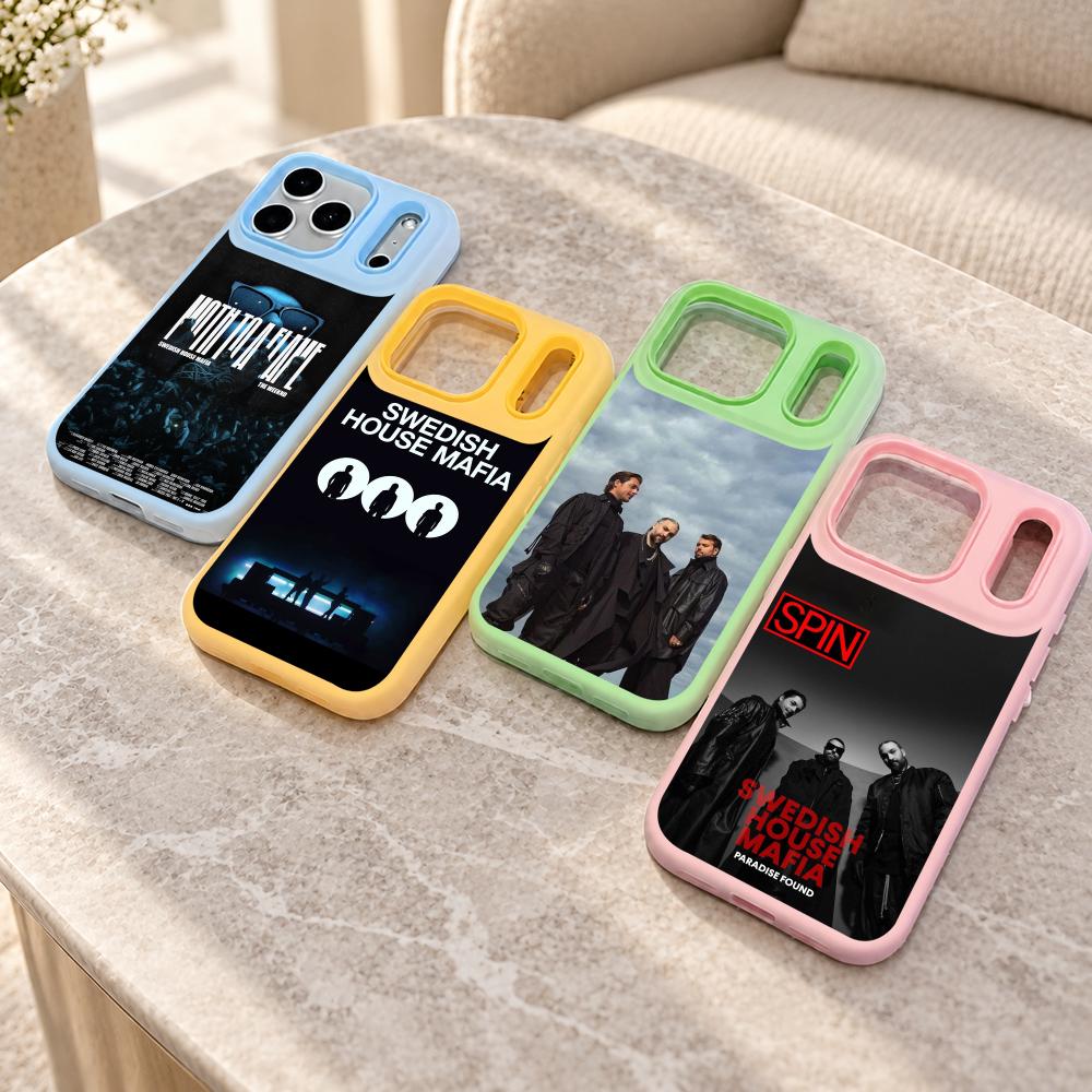 Phone Cases H&M - S-スウェーデン風 H-ハウス M-マフィアデザインのiPhone 13～18 Pro/Pro Max用2-in-1着脱式シリコン製耐衝撃ケース