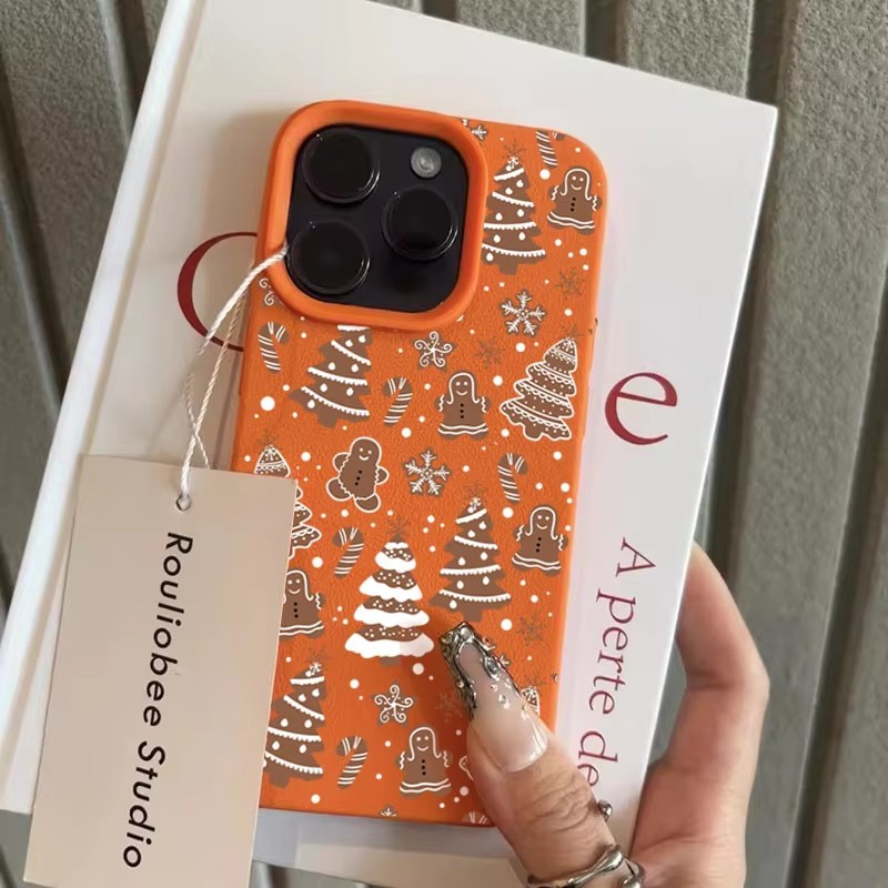 Phone Cases Xr Iphone - 漫画のクリスマスツリーと雪の結晶のiPhoneケース（iPhone 17、16、15、14、13、12、11 Pro Max、XS、X、XR、16 Plus、16E対応）耐衝撃ソフトカバー