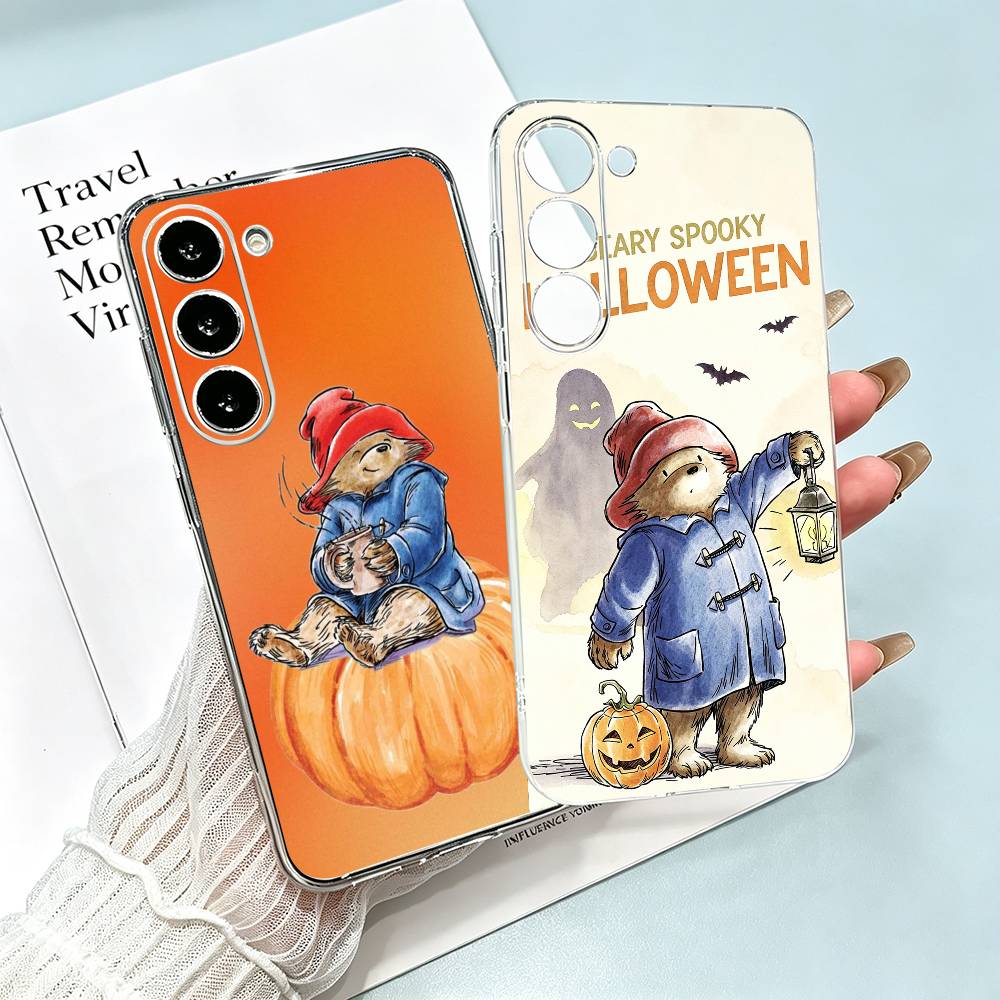 Phone Cases London - ロンドン- P-PaddingtonS ベア クリア ソフトシリコン製スマホケース（Samsung Galaxy