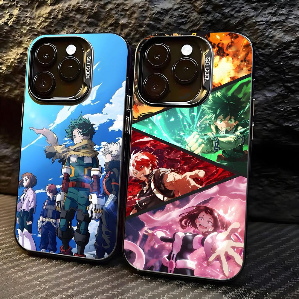 Phone Cases For Iphone 16 - 僕のヒーローアカデミアの人気アニメスマホケース、lMDカラーのシルバーシェル、iPhone 17、16、e、15、14、13、12、11 Pro Max Plus対応