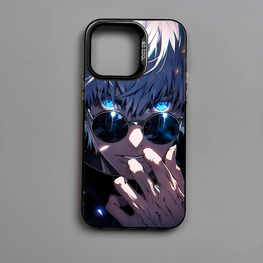 五条悟 呪術廻戦 アニメ カラフル スマホケース シルバー  - Phone Cases Jujutsu Kaisen のレビューと価格