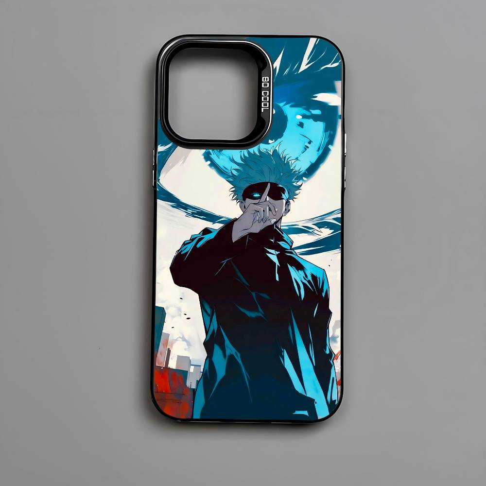 五条悟 呪術廻戦 アニメ カラフル スマホケース シルバー  - Phone Cases Jujutsu Kaisen のレビューと価格